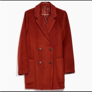 Madewell Hollis Double-Breasted Wool Cashmere Blend Coat Size XXL NWT